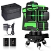 Double Batterie auto nivelant 360 ° rotatif 12 lignes niveau Laser lumière verte Laser infrarouge extérieur fort niveau