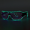Double couleur EL fil froid LED Glow Lunettes éclaire les lunettes Bar Party Shutter Halloween