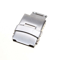 Double en acier inoxydable Presse Watch papillon double bouton pression