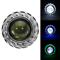 Double faisceau rond de couleur 8000K 30W haut / bas LED phares pour la lumière dange de moto doeil de diable