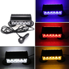 Double feu de côté LED de voiture stroboscopique Flash Avertissement: feu de balisage de détresse 12V 36W bleu / blanc /