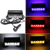 Double feu de côté LED de voiture stroboscopique Flash Avertissement: feu de balisage de détresse 12V 36W bleu / blanc /