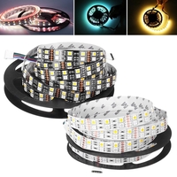 Double Rangée Flexible SMD5050 RGB + WW 5M 600LED Non-imperméable Lumière De Bande pour la Décoration Intérieure Salon D