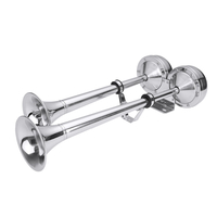 Double trompette fort en acier inoxydable de klaxon de lair 12V 125DB pour le camion RV de voiture de voiture de tr