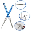 Double tête de diamant taille-crayon multi-usage stylo taille-crayon aiguiseur pour hameçon