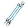 Double-tête Silicone Stylo Kit Clou Art Brosse Miroir Poudre Applicateur 3D Fleur DIY Conception Manucure Outils