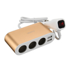 Double USB Port 3 Voies Auto Chargeur De Voiture Voiture Cigarette Allume Splitter Adaptateur