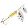 Double cuillère de paillettes basse leurre appât Minnow leurre de pêche triple crochet avec crochet