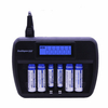 Doublepow K66 6 Chargeur Rapide Chargeur Rapide AA AAA Rechargeable Batterie avec LCD Affichage