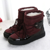 Doublure chaude imperméable à lacets bottes de neige à semelle épaisse pour femmes