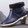 Doublure en peluche chaude pour hommes Soft Bottes de pluie antidérapantes à semelle antidérapante