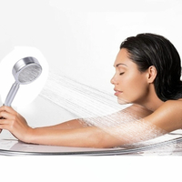 Douche multifonctionnelle tenue dans la main en aluminium ménage denses et délicats trous de sortie buse de douche