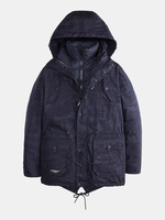 Doudoune à capuche chaude pour homme avec doublure amovible camouflage à manches longues