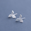 Doux boucle doreille en argent Sterling 925 Feuille Fashion Simple charme boucles doreilles cadeau pour les fi