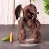 Dragon Ceramic Waterfall Backflow Cone Brûleur Dencens Porte-Encensoir À Fumée Décor