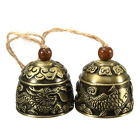 Dragon chinois / poisson Feng Shui Bell bénissant bonne chance fortune carillons éoliens suspendus
