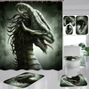 Dragon Salle De Bains Décor Étanche Rideau De Douche Tapis De Bain Tapis De Toilette Couverture De Siège Antidérapant Ta
