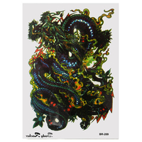 Dragon tatouages temporaires étanche amovible tatouage autocollant bras jambe corps hommes femmes
