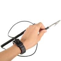 Dragonne réglable bande de décharge bracelet antistatique masse métallique esd
