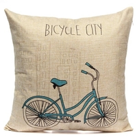 Draps en coton motif de vélos taie d