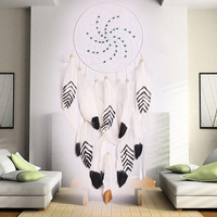 Dreamer White Rétro Handmade Indian Dream Catcher Tribal Wall Hanging Decor Ornements