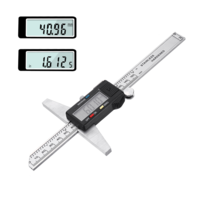 Drillpro 0-150mm Acier inoxydable Électronique Numérique Profondeur Étrier Vernier LCD Vernier Étrier Gauge Outil de Mes