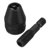 Drillpro 0.5-4mm Chuck Keyless Chuck 1/4 pouce Hex Shank Black Drill Chuck Adaptateur