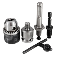Drillpro 0.6-6.5mm Drill Chuck Drill Adapter Thread 3 / 8-24UNF Changé Clé à choc dans Eletric Drill