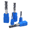 Drillpro 1-20mm 4 Flute Milling Cutter Acier au tungstène HRC50 Fraise en bout fraiseuse pour acier