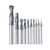Drillpro 1-20mm fraise en bout à 2 cannelures HRC50 fraise en acier au tungstène TiAIN pour Machine CNC