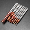 Drillpro 1-8mm 2 cannelures en carbure de tungstène fraise en bout HRC55 AlTiN revêtement CNC outil de fraise en bout