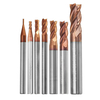 Drillpro 1-8mm 4 Flûtes Tungstène Carbure Coupe-Fraises HRC55 AlTiN Revêtement Coupe-Fraises CNC Outil