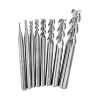 Drillpro 1-8mm HRC58 3 flûtes fraise en bout fraise en carbure de tungstène CNC outil de fraisage pour aluminium