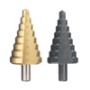 Drillpro 10-45mm HSS Step Drill Bit Titane ou Nitrure Revêtement Cône Foret Trou Cutter