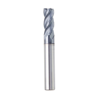 Drillpro 10 PCS 10 mm HRC55 TiAlN 4 flûtes Fraise en bout Fraise en carbure de tungstène Fraise CNC Outil