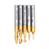Drillpro 10 pcs 2 Flûte 2mm à 6mm Fraise Fraise HSS Revêtement Titane 6mm Queue Fraise CNC Outil