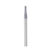 Drillpro 10 PCS 2, 5 mm HRC55 TiAlN 4 flûtes Fraise en bout Fraise en carbure de tungstène Fraise CNC Outil