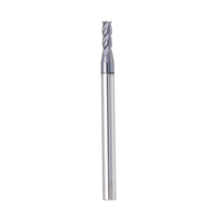 Drillpro 10 PCS 3 mm HRC55 TiAlN 4 flûtes Fraise en bout Fraise en carbure de tungstène Fraise CNC Outil