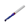 Drillpro 10 pcs 3.175 Tige 2.5mm Bleu Enduit Flûte Unique Fraise En Carbure De Tungstène Spirale CNC Fraisage Fraise