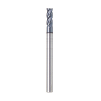 Drillpro 10 PCS 4 mm HRC55 TiAlN 4 flûtes Fraise en bout Fraise en carbure de tungstène Fraise CNC Outil