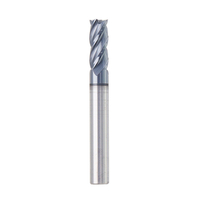 Drillpro 10 PCS 6 mm HRC55 TiAlN 4 flûtes Fraise en bout Fraise en carbure de tungstène Fraise CNC Outil