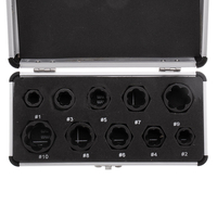 Drillpro 10 Pcs Impact Bas Profil Endommagé Boulon Écrou Extracteur Remover Socket Outil Set Boulon Écrou Vis Enlèvement