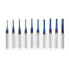 Drillpro 10 pièces 0.8-3.175mm bleu NACO enduit PCB bits carbure gravure fraise pour CNC outil fraises rotatives