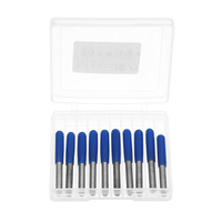 Drillpro 10 pièces 15 degrés 0.1 / 0.2 / 0.3mm pointe 3.175mm embout de gravure de tige outil CNC