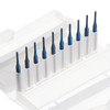 Drillpro 10 pièces 1.6mm bleu NACO enduit PCB Bit carbure gravure fraise pour outil CNC