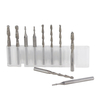 Drillpro 10 pièces 1/8 pouce tige spirale boule nez fraise 22mm coupe Longueur fraise CNC