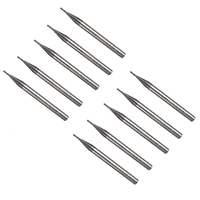 Drillpro 10 pièces 1mm 4 cannelures fraise fraise en carbure de tungstène fraise CNC outil