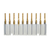 Drillpro 10 pièces 2.4mm fraise en carbure de coupe fraise à gravure enduite de titane