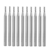 Drillpro 10 pièces 2mm HRC58 3 flûtes fraise en bout fraise en carbure de tungstène CNC outil de coupe pour lalumin