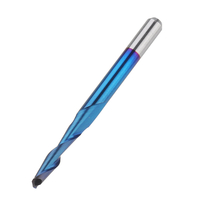 Drillpro 10 pièces 3.175 mm tige 2.5 mm fraise en bout enduit bleu spirale boule nez CNC fraiseuse